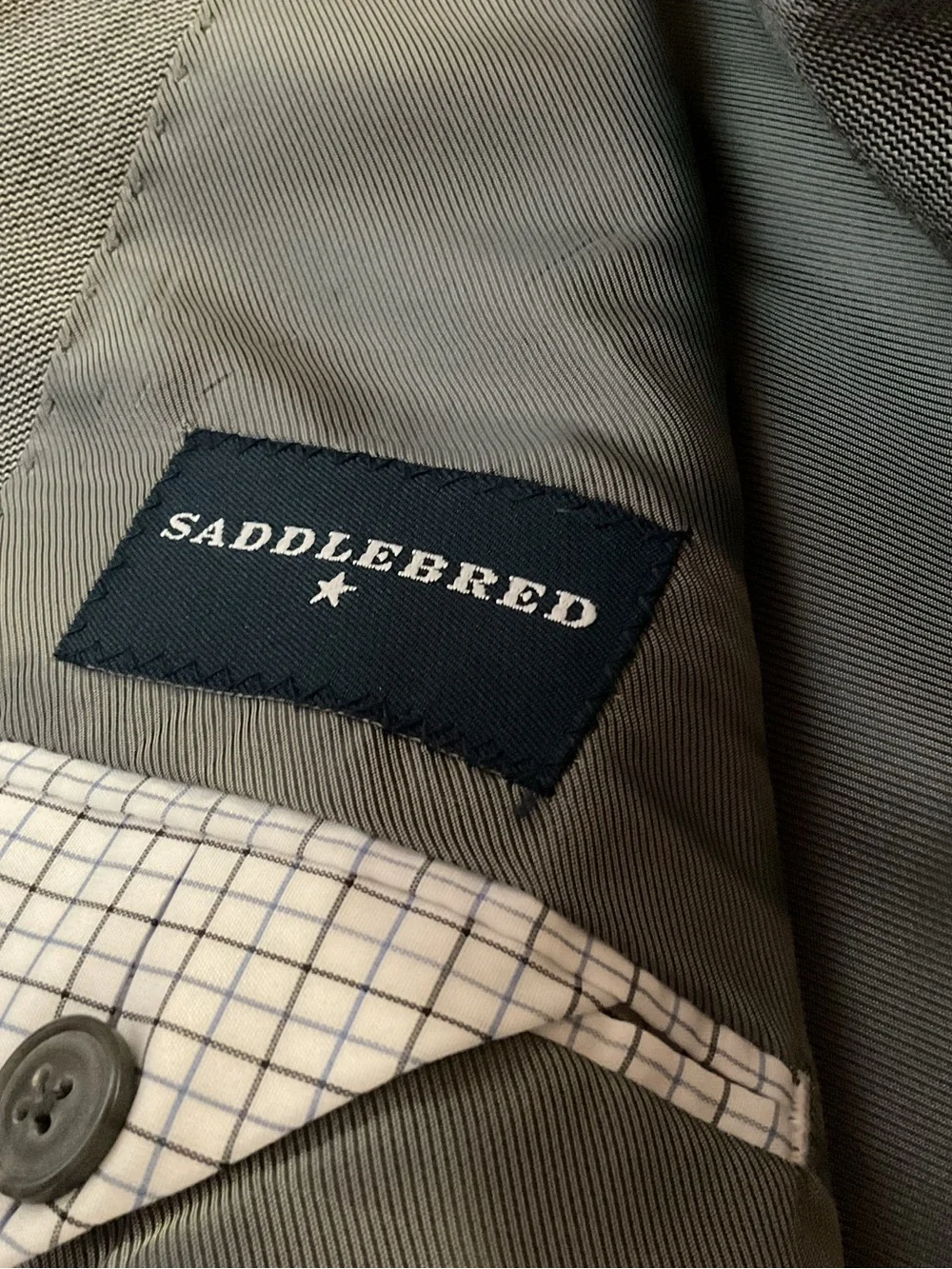 Saddlebred Men's Gray Two-Button Sport Coat 48R